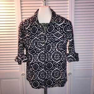 MK zip up blouse